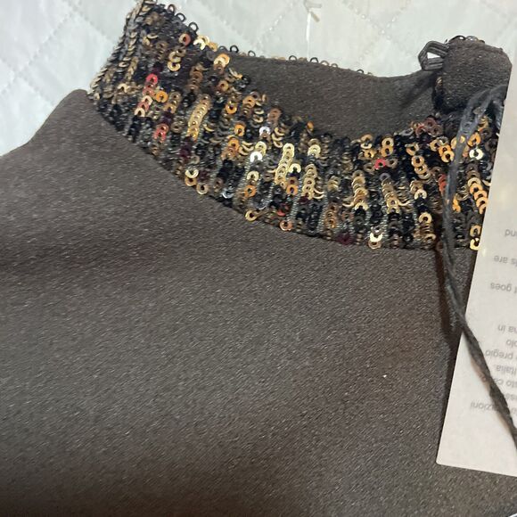 MIM'S CREAZIONI  Chocolate Leopard Sleeves Cocktail Party Dress Italy Sz M NWT - Picture 5 of 11